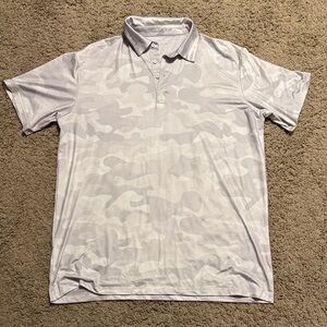 Pins & Aces Men's Gray Camouflage Polo Shirt Sz XXL